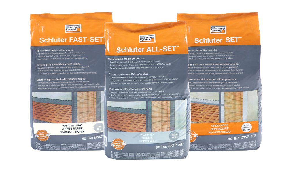 SchluterSystems All New ThinSet Mortars TileLetter